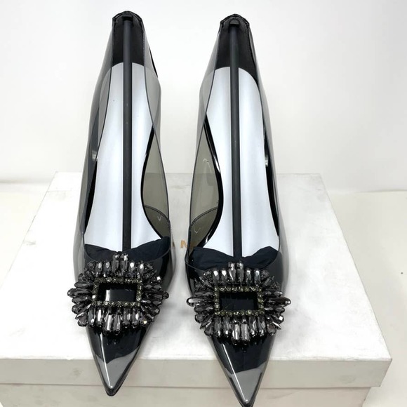 Good American Cinder-F*CKING-RELLA Jeweled Pump In Light Smoke Size 12 New - Picture 10 of 16